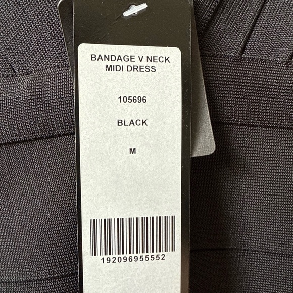 bebe Black Ribbed Midi Dress - Picture 2 of 7